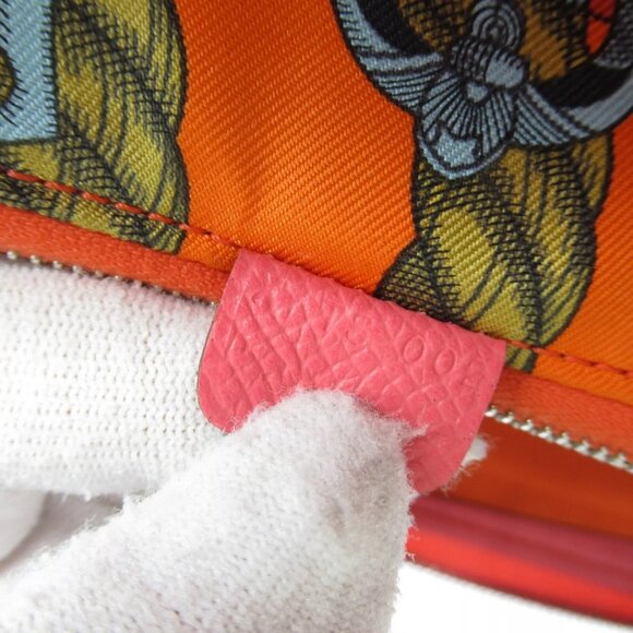 HERMES Azap SilkIn long Around zipper wallet X Epsom leather Rose azalee SHW - Picture 8 of 13